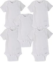 Gerber 18 5Pk White Onesies - (Packaged) 0-3M White