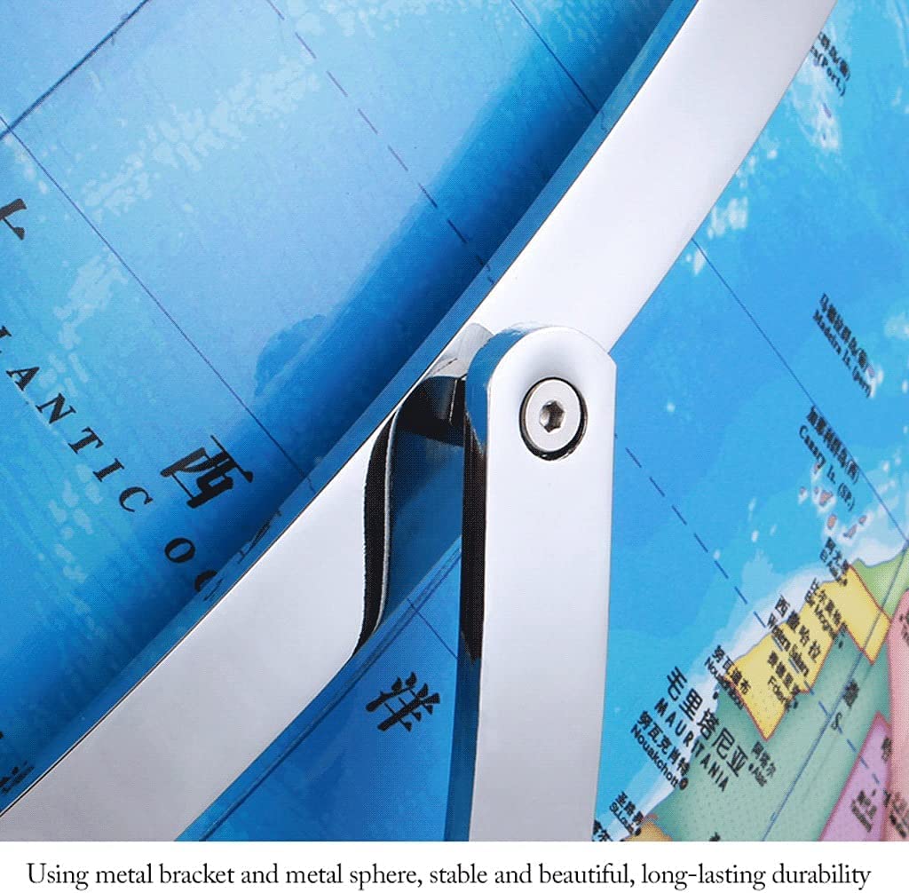 World Globe Newest Globe 720° Rotating Education Globe with Stand Large Desktop 19.6 in Diameter World Globe Office Decoration Globe Clear Text Marking by HRTC – Model 10456622
