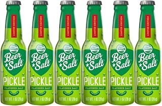 Twang Pickle Beer Salts, Pickled Flavored Beer Salts, Pack of 6 Bottles, 1.0 oz Each Bottle