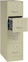 Hirsh Industries 25" Deep Vertical File Cabinet 4-Drawer Letter Size, Putty, 17545