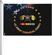 Double-Sided 3ply 2x3FT US Chemical Corps Vietnam Veteran Flag Heavy-Duty Polyester Indoor Outdoor Use63