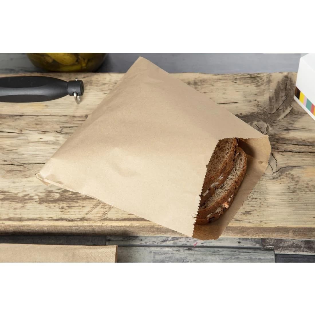 Sandwich Bags Pack quantity: by Vegware – 216(W)x 216(L)mm, Paper, White, Pack of 1000, Model GH017
