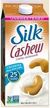 Silk Unsweetened Cashewmilk, 64 Ounce -- 6 per case