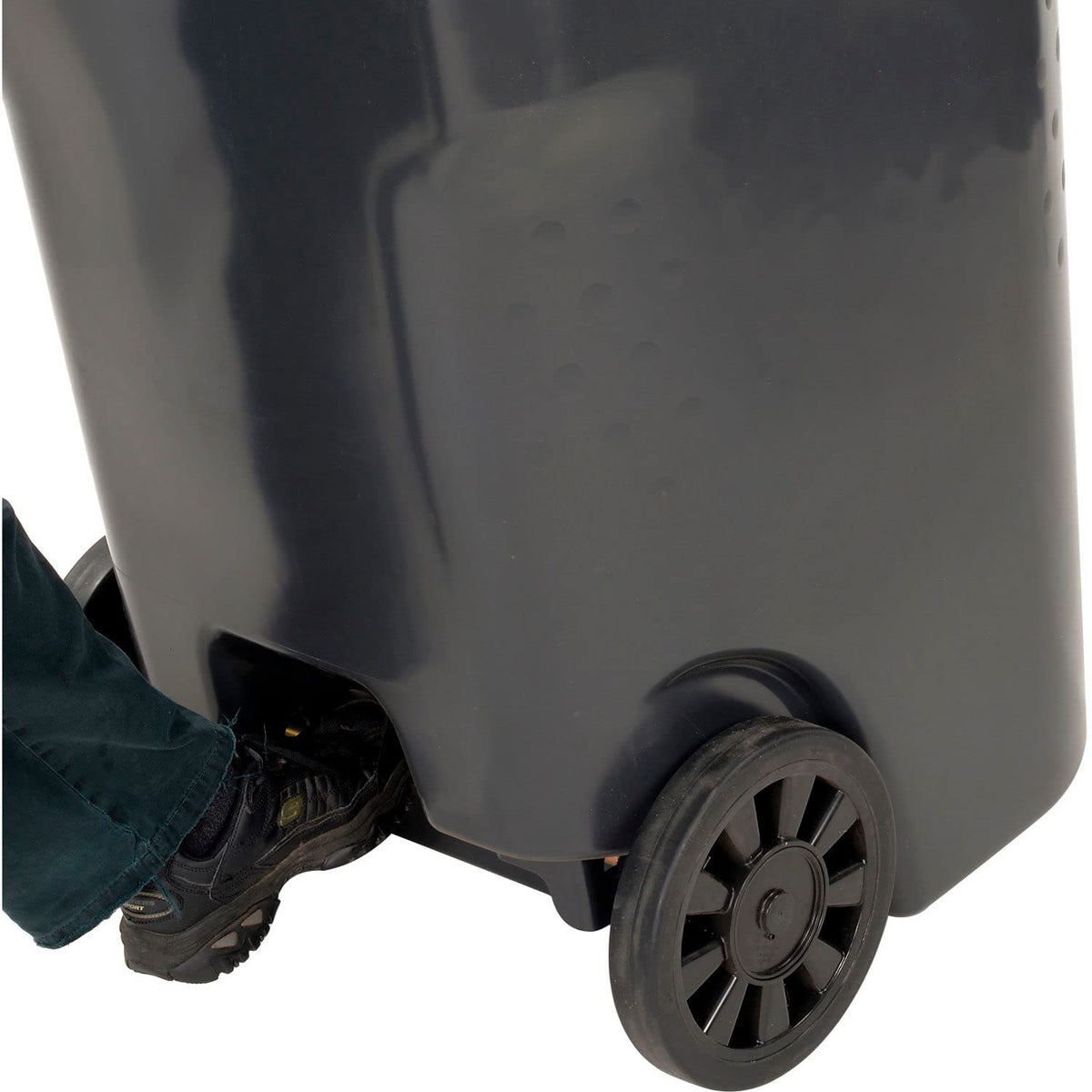 Mobile Heavy Duty Trash Container by OTTO – 95 Gallon, 95.0 gallons, Polyethylene, Gray, Model 237281GY