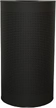 Witt Industries CLHR12-BK Half Round Waste Receptacle with Perforated Holes & Rigid Plastic Liner, Black