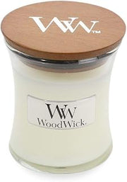 WoodWick Mini Island Coconut Hourglass Jar Candle, Wood, White, 7 x 7 x 8 cm