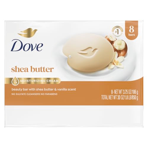 Dove 3.75 Ounce (Pack of 8) / Shea Butter / White Soaps