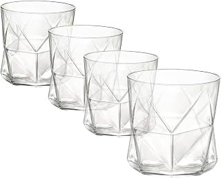 234510GRB021990 Bormioli Rocco Cassiopea Rocks Glass, Clear, 11.25 oz Glassware Set