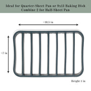 The Silicone Kitchen Roasting Rack Set, Silicone, 7 x 10.75 Inch, Vintage Navy