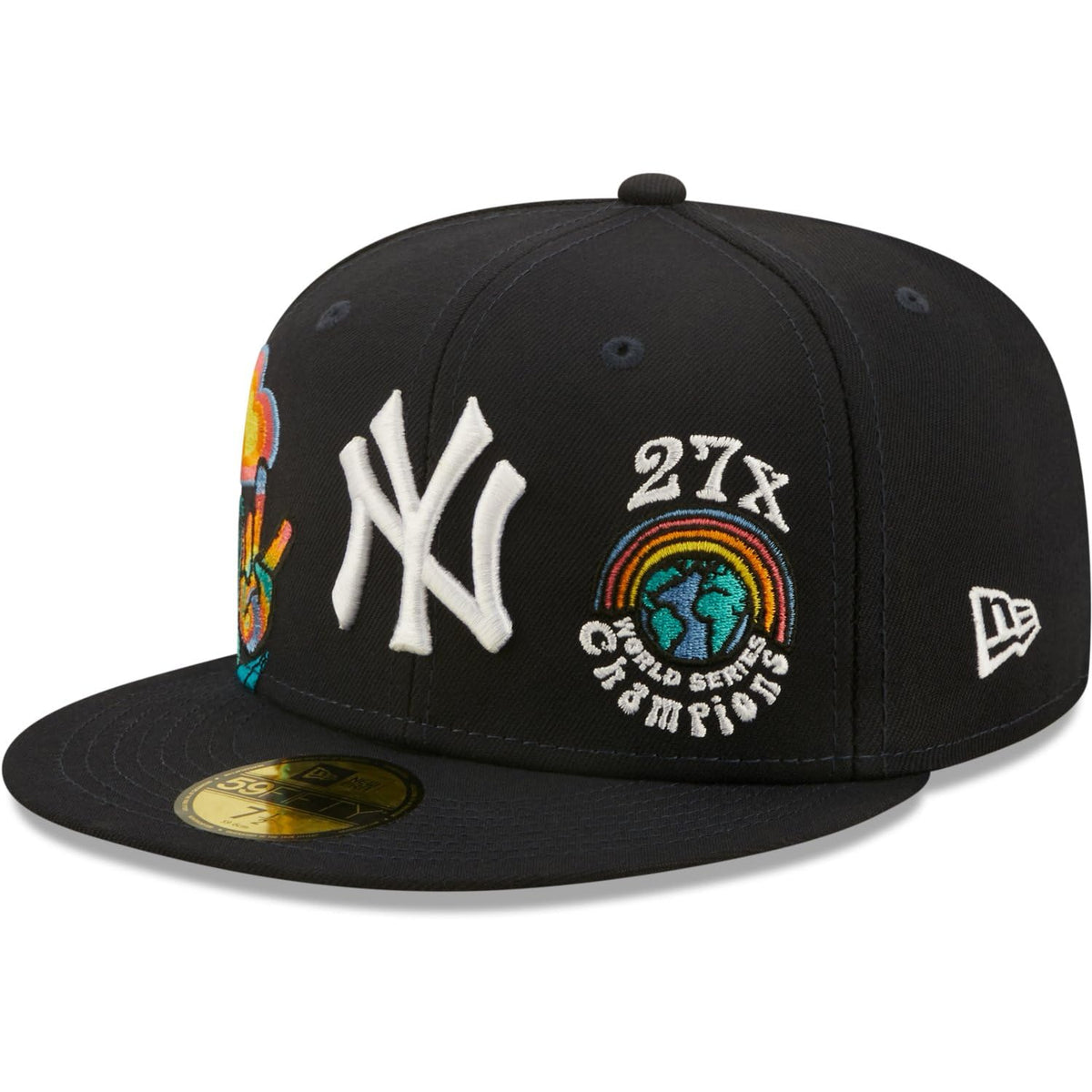 59Fifty Fitted Cap - Groovy New York Yankees - 6 7/ by New Era – 6 7/8, Plastic, Navy, Model NE60288056.00001