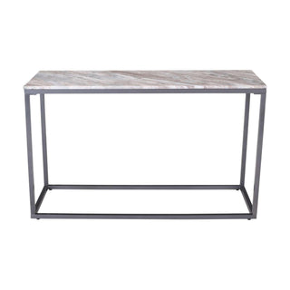 Wynn 50" Modern Luxe Solid Marble Sofa Console Table by Jofran Inc. – Marble, Grey Marble, Model 2568-4