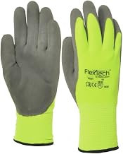 Tucker FlexTech Green Synthetic Knit Hi-Vis Thermal Gloves with Grey Nitrile Coated Palm - 2XL, 1Pair