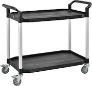 Global Industrial Large 2 Shelf Utility Cart, 440lb Cap