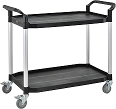Global Industrial Large 2 Shelf Utility Cart, 440lb Cap