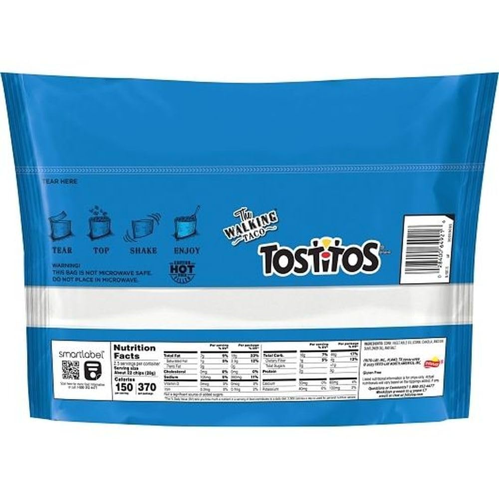 Bite Size Tortilla Chips for Walking Tacos by Tostitos – 2.5 Ounce (Pack of 18), Pack of 18
