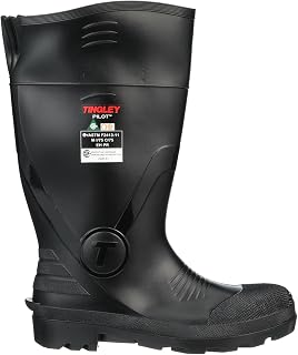 TINGLEY 31341 Pilot Safety Toe Knee Boot, Men's 8/Women's 10, Black | Puncture resistant steel midsole meets ASTM F2413 PR, Reduces risks from sharp objects
