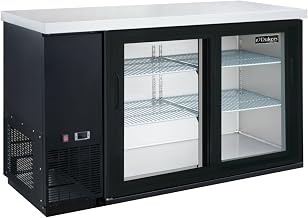 Dukers DBB48-S2 Sliding 2 Door Bar and Beverage Cooler, 11.2 cu. ft., Black