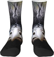 Novelty Crew Socks Soft Breathable Dress Socks Emu Mid Calf Socks For Women Men