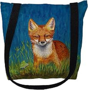 Betsy Drake TY139S 13 x 13 in. Red Fox Small Tote Bag