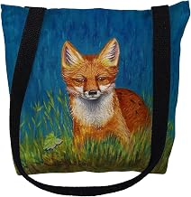 Betsy Drake TY139S 13 x 13 in. Red Fox Small Tote Bag