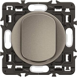 Legrand Single or Two-Way Switch - 10A - Complete Lighting Control - Ready to Install with a Plate - Titanium - Set of 4