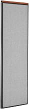 Global Industrial 24-1/4"W x 73-1/2"H Deluxe Office Partition Panel, Gray