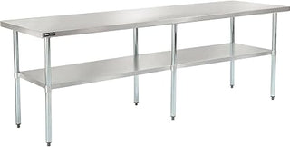 Nexel WB9630SS Stainless Steel Worktable With Under shelf, 96"W x 30"D x 35"H