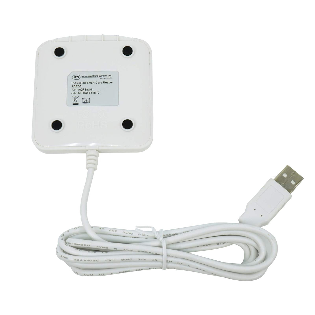 USB ACR38_I1 CAC PC/SC Contact Smart Chip IC Card Reader Writer Support ISO7816 A B C Memory Cards with 2PCS SLE4442 Chip Card by xcrfid – white