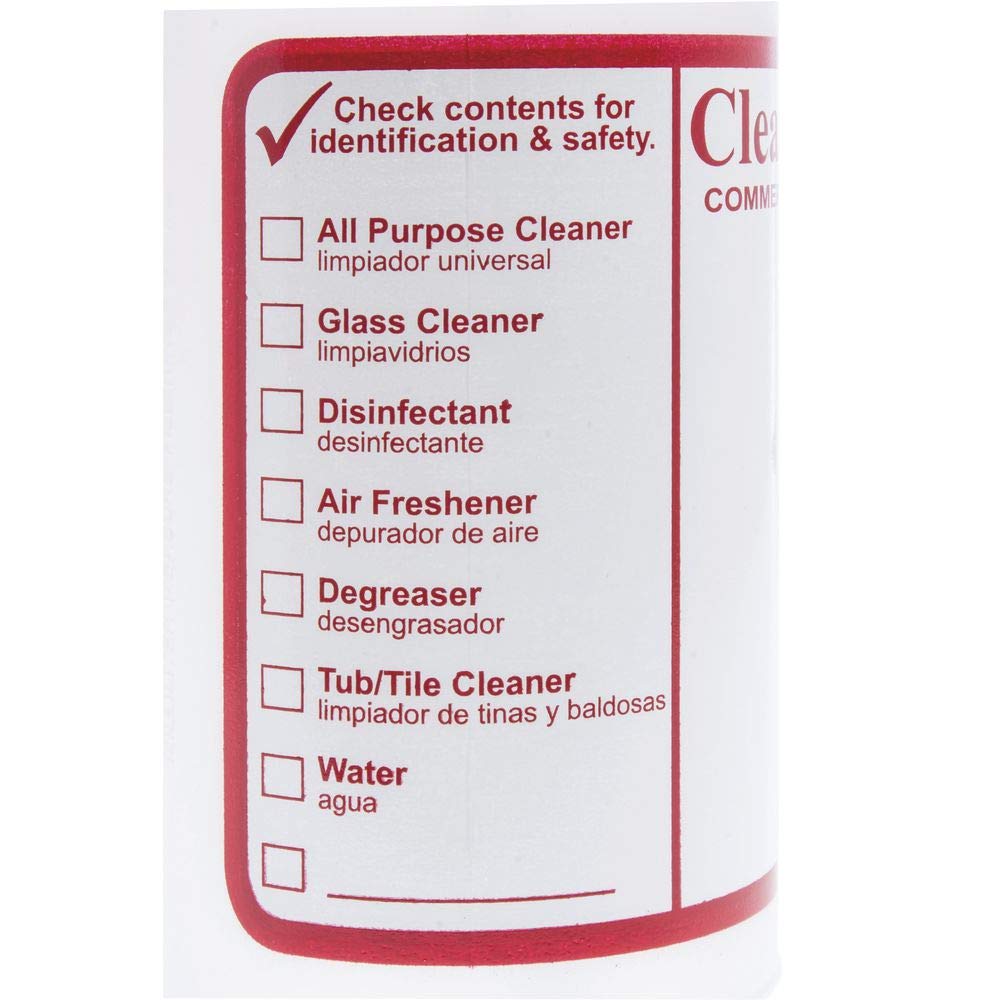 Spray Bottles with Embossed Scale 24 oz Clear Plastic - 3 1/4" Dia x 11 1/4" H by HUBERT – 24 Ounces, Translucent