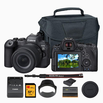 EOS R6 Mark II Mirrorless Camera with 24-105mm Lens Bundle by Canon – Black, Model CAER6MII2410547