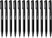 Sharpie Brush Tip Pens, Fine, Black, Dozen (2011280)