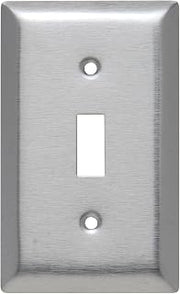 Legrand Pass & Seymour SL1CC25 Stainless Steel Type 430 Wall Plate, 1 Gang, One Toggle Cover, Stainless (1 Count)