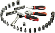 Cummins 53 Piece Stubby Tool Set, Hand Tools with Sockets, Screwdriver Bits, Adjustable Wrench, Ratcheting Bit Driver, SAE and Metric