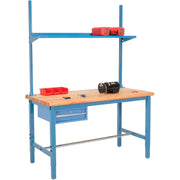 72" W x 36" D Workbench by Global Industrial – 36"L x 72"W x 7"H, Steel, Blue, Model 318986BL