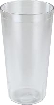 Winco PTP-32C Pebbled Tumblers, 32-Ounce, Clear, Set of 12 | Dishwasher safe, BPA-free, Shatterproof, Secure grip, Jam free stacking, Great for Water, Juice, Soft Drinks and Cocktails