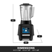 Waring Variable Speed Control Dial 1,000 to 17,000 RPM / 48 Ounce Stainless Steel Container Jar / 48 Ounce Countertop Blenders