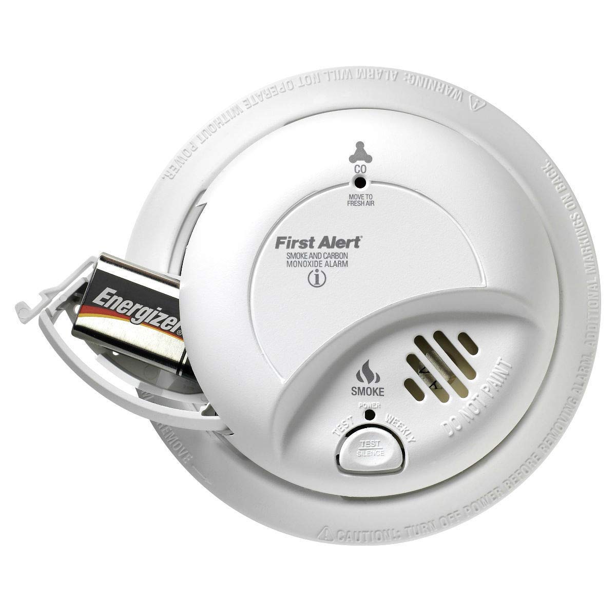 BRK SC9120FF Hardwired Smoke and Carbon Monoxide (CO) Detector with Battery Backup by First Alert – 1-Pack, White, Model SC9120B