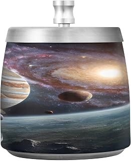 Solar System Splash Ashtray with Lid, Outdoor Ashtrays for Patio