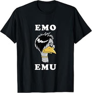 Emo Emu - Funny Metal Goth Emu Bird T-Shirt