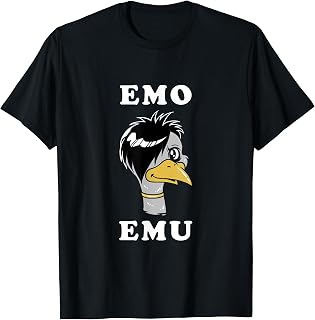 Emo Emu - Funny Metal Goth Emu Bird T-Shirt