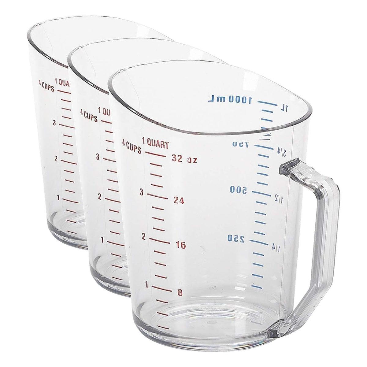 Cambro 1-Quart (Pack of 3) / Transparente / 1.0 quarts Cups