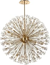 Elegant Lighting Vera 50" Crystal Starburst Round Pendant in Gold