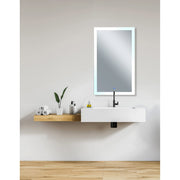 Abigail Rectangle Matte White LED 30 in. Mirror by CWI Lighting – 49"L x 29.5"W, Metal, White, Model 1233W30-49