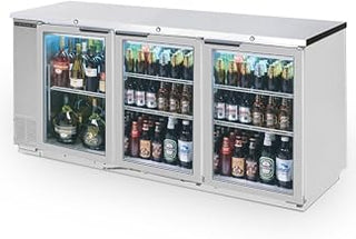 Beverage Air BB72GY-1-S Standard Depth Glass Door Back Bar Cooler in Stainless Steel