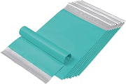 Quality Park Large Poly Mailers, 10 x 13 Lightweight Shipping Envelopes, Redi-Strip Peel Off Closure, Box of 100, Teal (QUA85765)