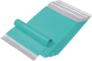 Quality Park Large Poly Mailers, 10 x 13 Lightweight Shipping Envelopes, Redi-Strip Peel Off Closure, Box of 100, Teal (QUA85765)