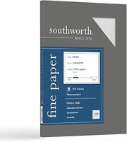 Southworth Granite Specialty Paper, 8 1/2" x 11", 24 Lb, 75% Recycled, Gray, Pack Of 100 Sheets