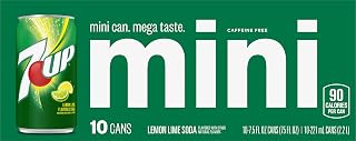 7UP 7-UP, 7-UP Mini Lemon Lime Soda, 7.5 Ounce