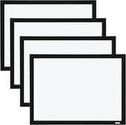 Quartet Whiteboard, Dry Erase Board, Magnetic, 17" x 23", White Board, Black Frame, Includes Dry Erase Markers and Magnets, 4 Pack (MWDW1723M-BK)
