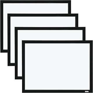 Quartet Whiteboard, Dry Erase Board, Magnetic, 17" x 23", White Board, Black Frame, Includes Dry Erase Markers and Magnets, 4 Pack (MWDW1723M-BK)